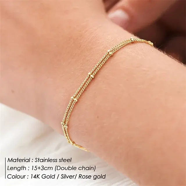 Simple Ball Chain Bracelet For Women